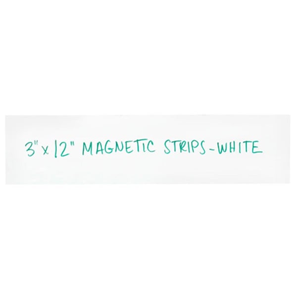 Officespace 3 x 12 in. White Warehouse Labels - Magnetic Strips, 25PK OF3361008 - main
